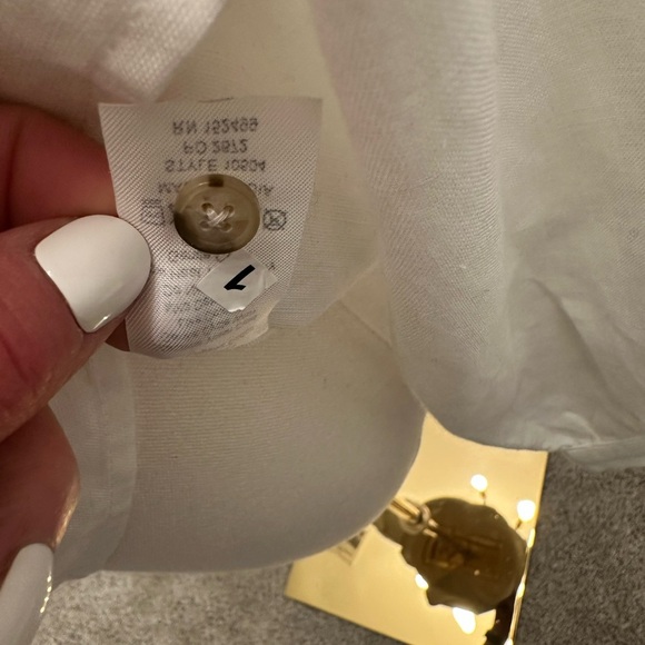 AMOUR VERT V-Neck Linen Cotton White Blouse Women Size XS NWT - Picture 14 of 14